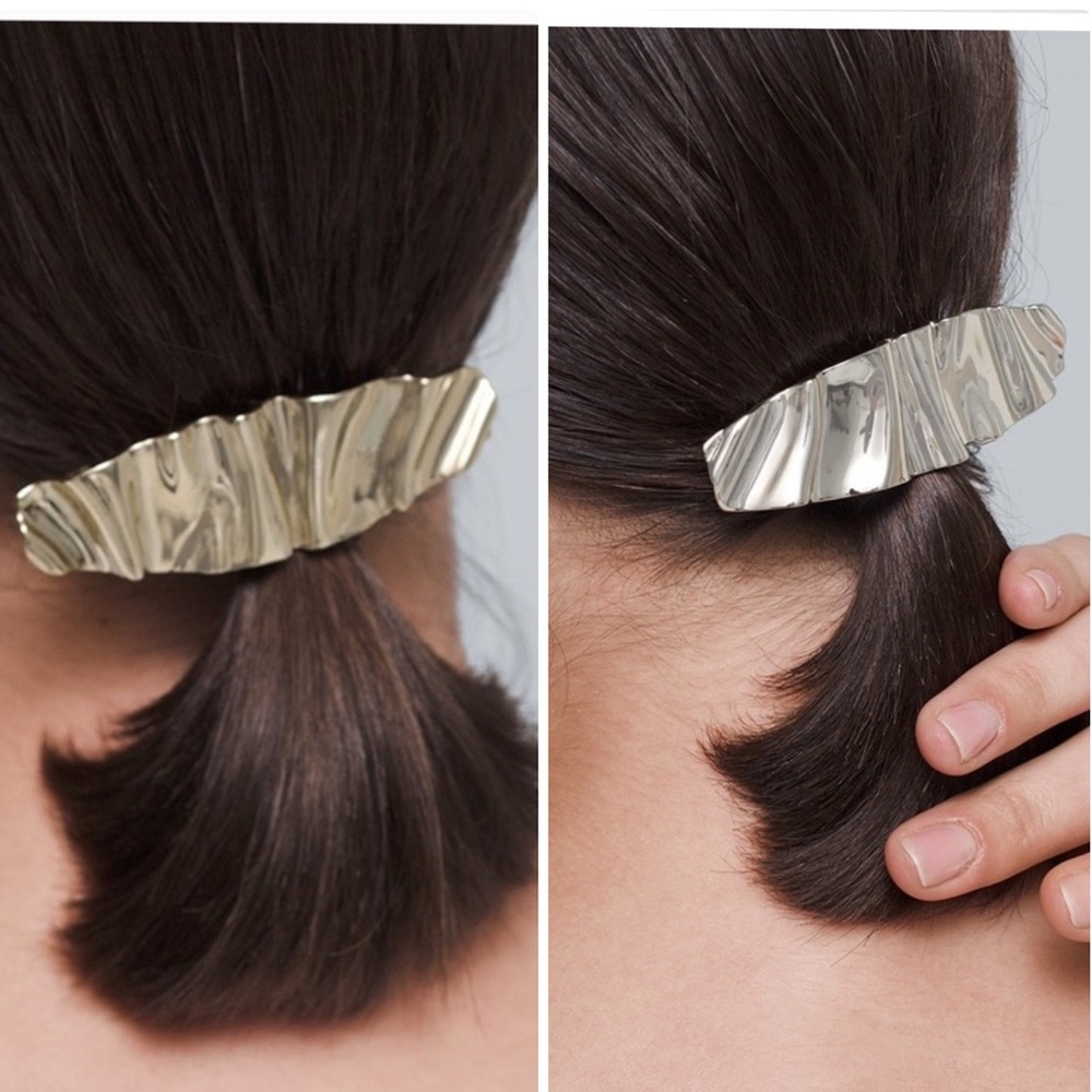 WHBM WAVY SILVER & GOLD HAIR CLIP